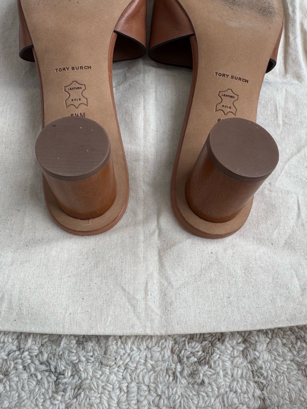 Tory Burch Ines Mule Sandal 55mm Goat Leather In Tan - Picture 7 of 8
